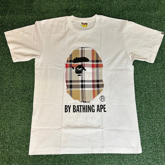 Bape Shirts Burberry X Bape Big Head Plaid White T Brand New Usps Priority Free Ship Poshmark